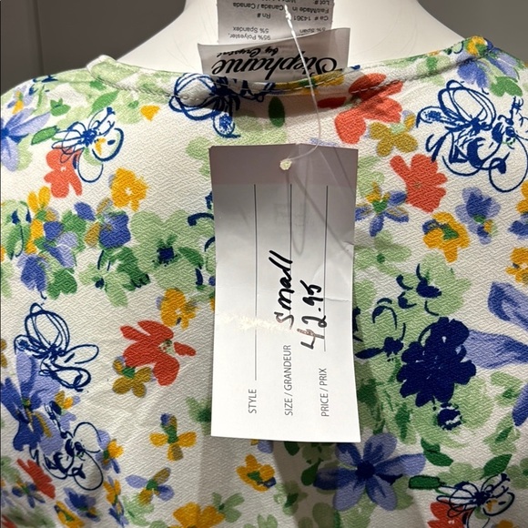 Yellow and Green Fitted 3/4 Sleeve Blouse - Picture 6 of 12